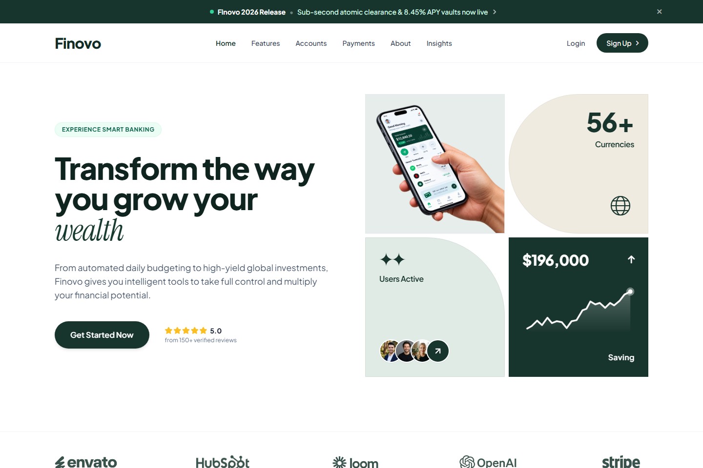 Finovo Homepage